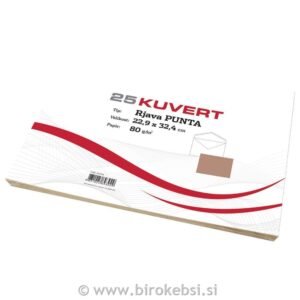 KUVERTA C4 ADSI 22,9X32,4 80G PAK 1/25