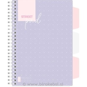 ZVEZEK S ŠPIRALO STREET S.PAD DOTS A5