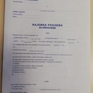 OBR. 0,74 NAJEMNA POGODBA ZA STANOVANJE