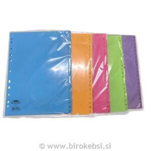 PREGRADNI KARTON A4 barvni 20-DELNI A-Z
