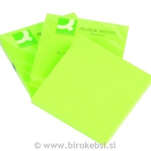 KOCKA 75X75 100L NEON ZELEN Q-CONNECT