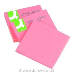 KOCKA 75X75 100L NEON ROZA Q-CONNECT