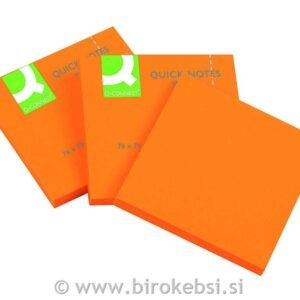 KOCKA 75X75 100L NEON ORANŽEN Q-CONNECT