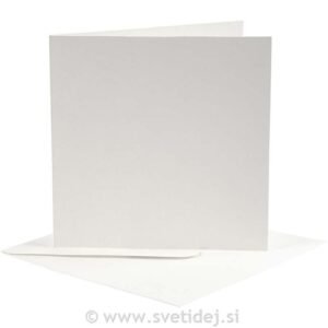 Vizitka & kuverta, 12,5x12,5 cm, set 10