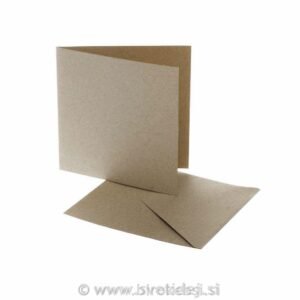 Vizitka & kuverta, 12,5x12,5 cm, set 10