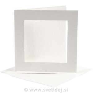 Vizitka & kuverta, 12,5x12,5, set 10