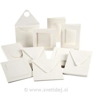 Kuverte&vizitke, VP,12,5x12, cm, set 50