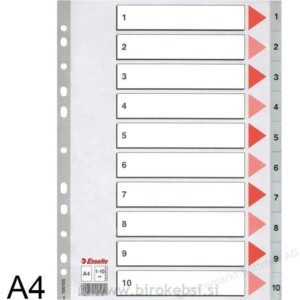 REGISTER A4 1-10 PP ESSELTE