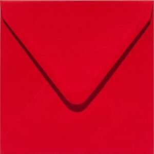 Kuverta 14x14 cm, 105 g, rdeča